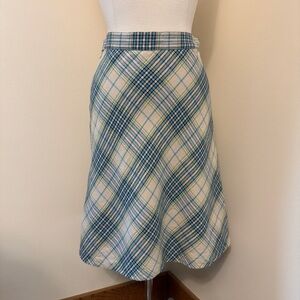Patagonia Water Girl Organic Cotton Plaid A Line Skirt S